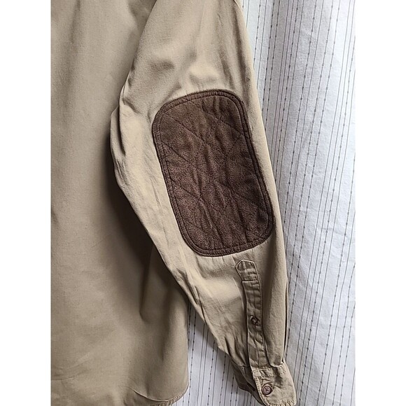 North River Outfitters Brown Quilted Shoulder/Elbow Patch Shooting Shirt Med - Picture 5 of 8
